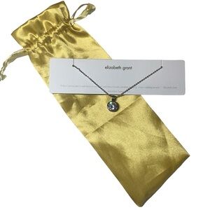 ELIZABETH GRANT SOLITARIE NECKLACE WITH GOLD POUCH/ NWOT